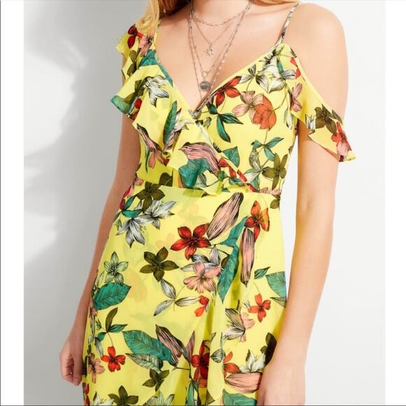 Guess Cheeky Jungle Temma Faux Wrap Dress - Picture 1 of 12